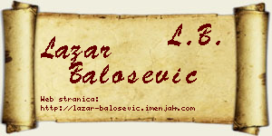 Lazar Balošević vizit kartica